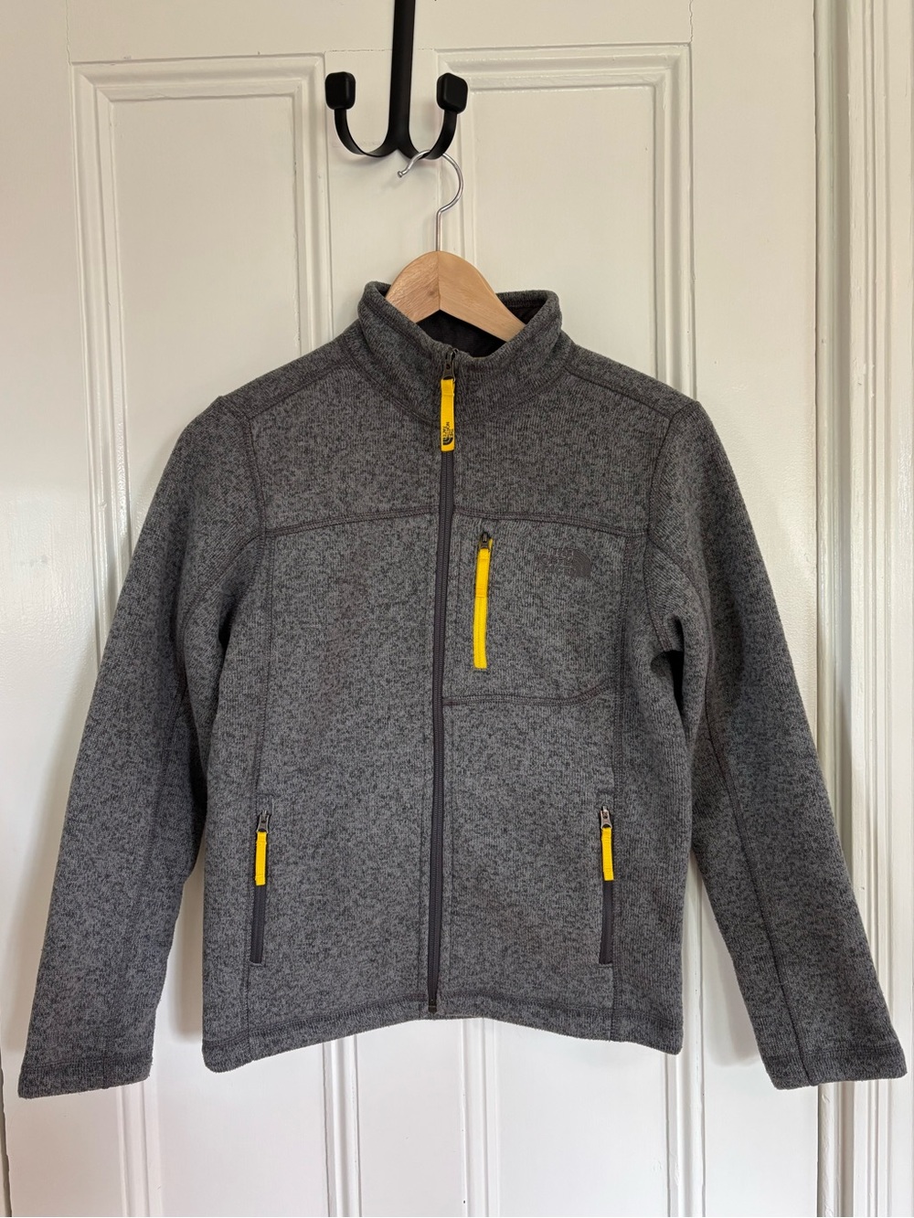 North Face Kids Grey Zip Up Fleece Jacket